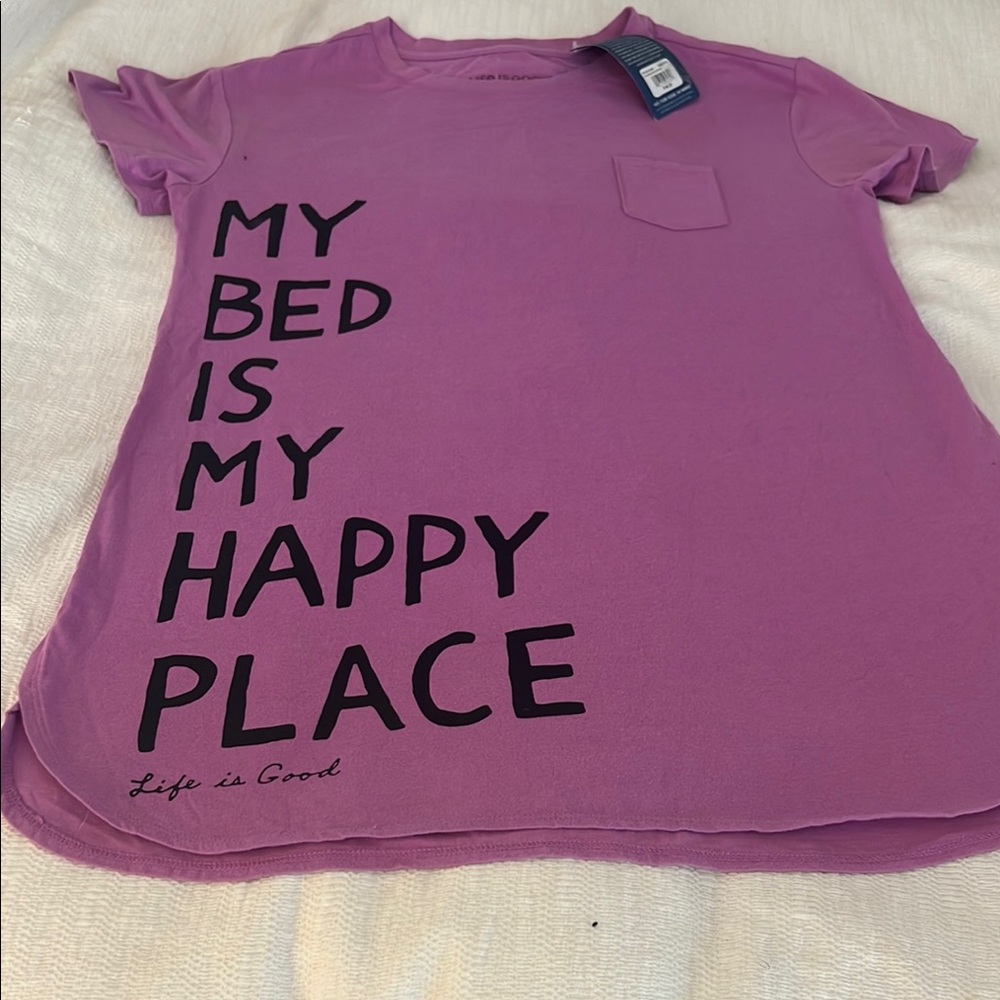 Life is Good Lavender Graphic  Nightshirt